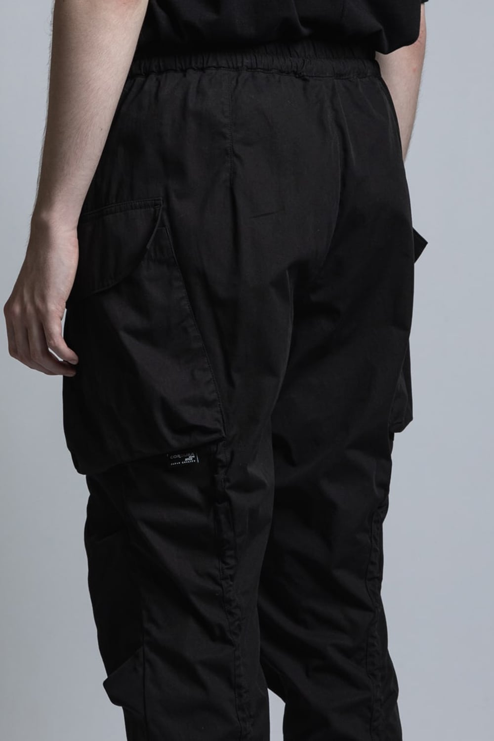 CORDURA NYLON COTTON Water Repellent Pull-Up Side Pocket Pants Black