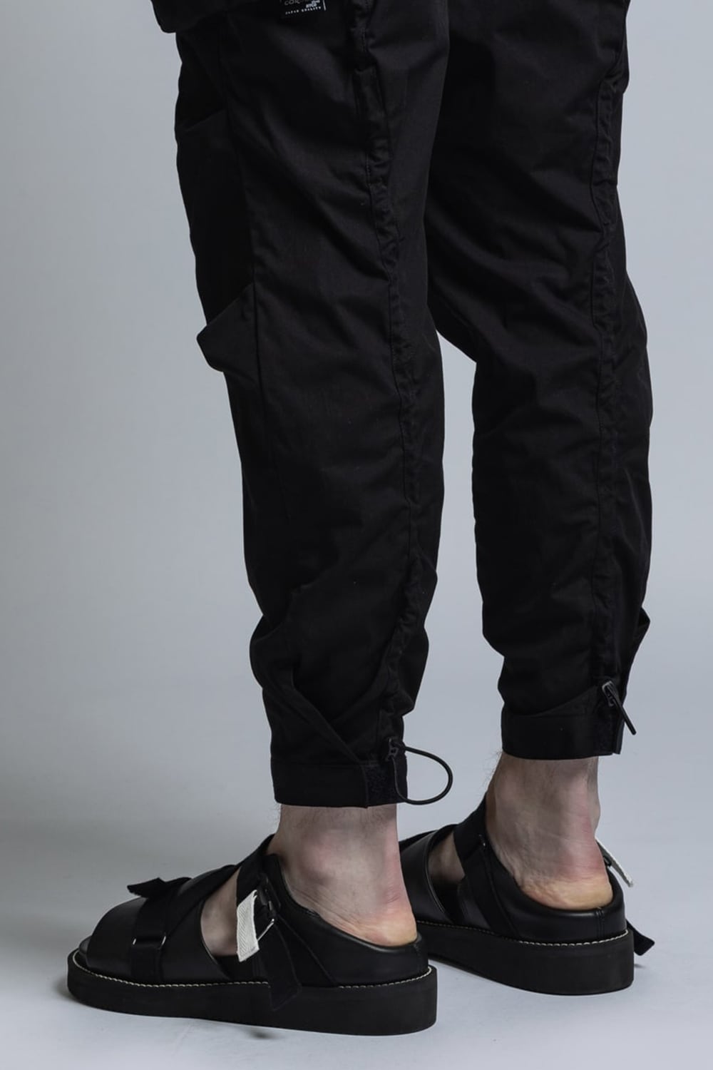 CORDURA NYLON COTTON Water Repellent Pull-Up Side Pocket Pants Black