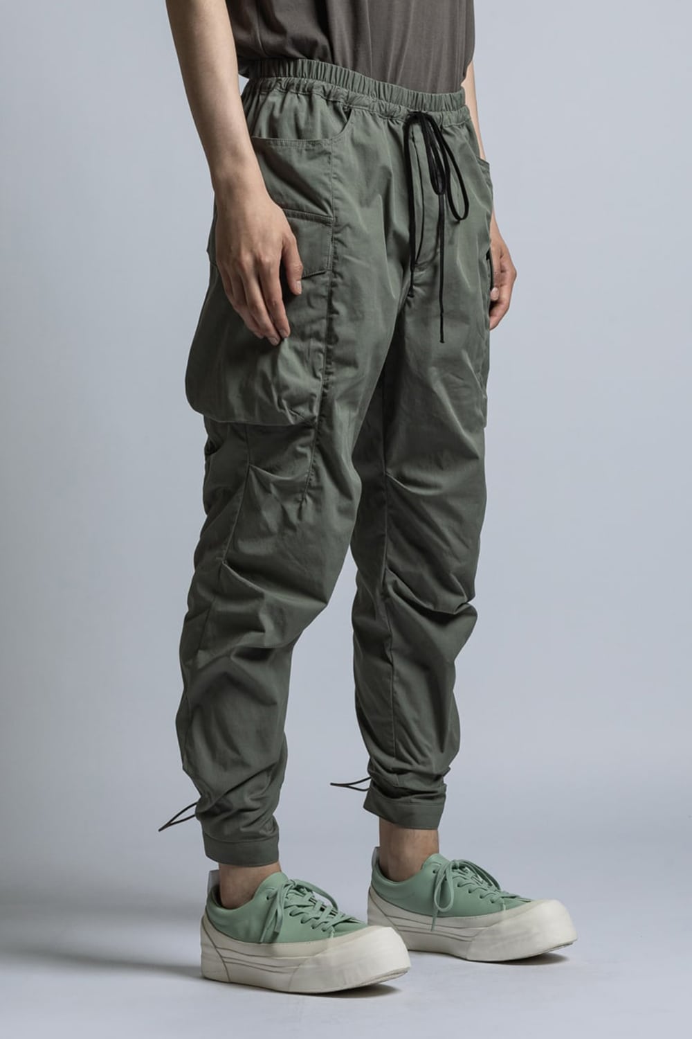 CORDURA NYLON COTTON Water Repellent Pull-Up Side Pocket Pants Sage Green