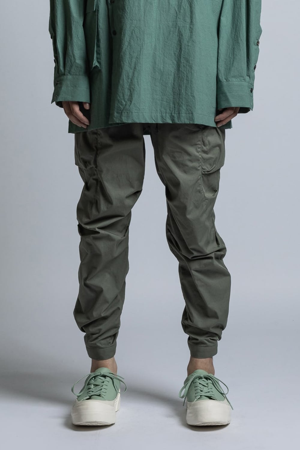 CORDURA NYLON COTTON Water Repellent Pull-Up Side Pocket Pants Sage Green