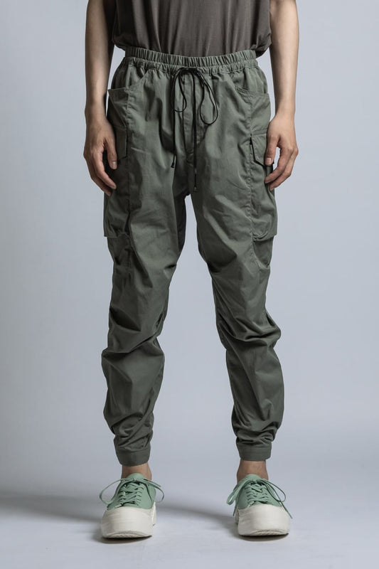 CORDURA NYLON COTTON Water Repellent Pull-Up Side Pocket Pants Sage Green