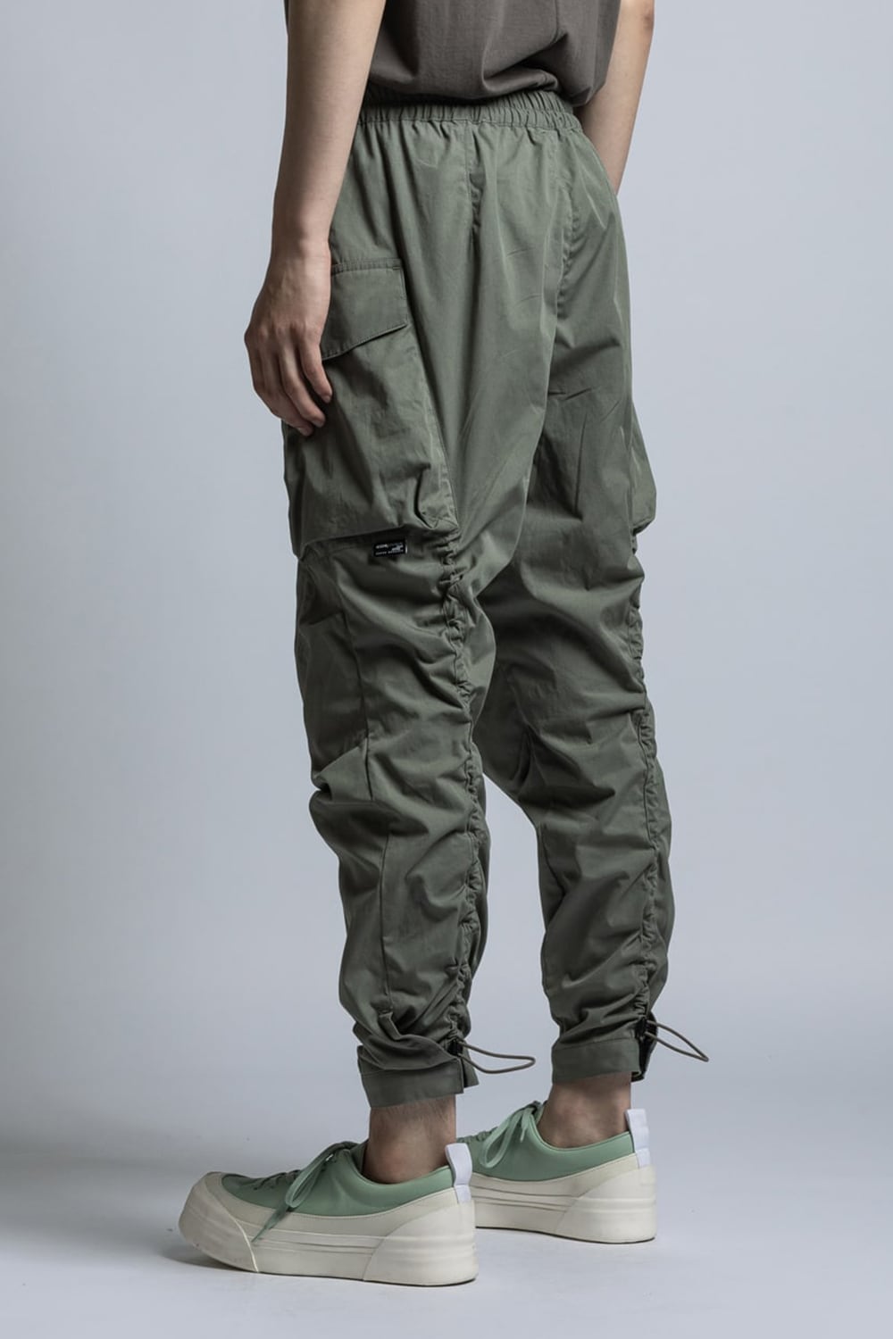 CORDURA NYLON COTTON Water Repellent Pull-Up Side Pocket Pants Sage Green