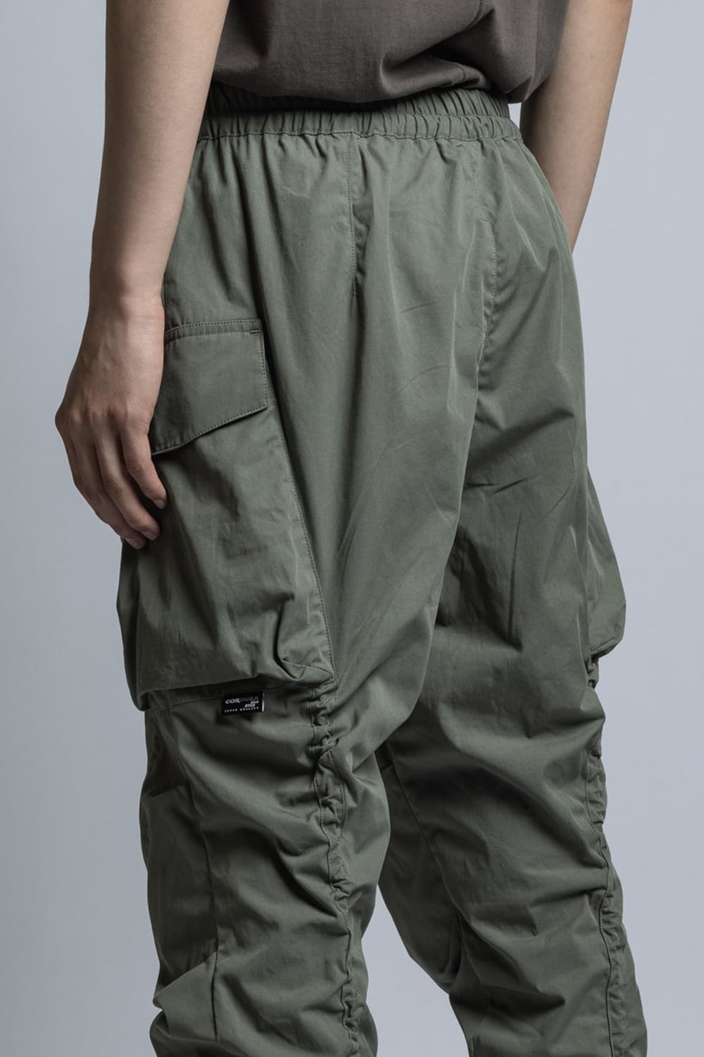 CORDURA NYLON COTTON Water Repellent Pull-Up Side Pocket Pants Sage Green