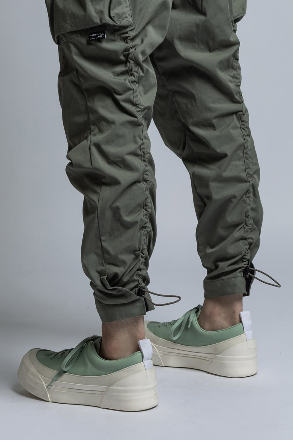 CORDURA NYLON COTTON Water Repellent Pull-Up Side Pocket Pants Sage Green