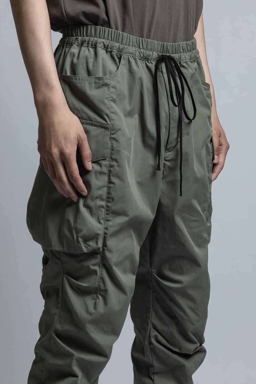 CORDURA NYLON COTTON Water Repellent Pull-Up Side Pocket Pants Sage Green