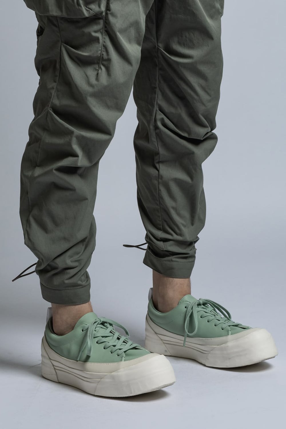 CORDURA NYLON COTTON Water Repellent Pull-Up Side Pocket Pants Sage Green