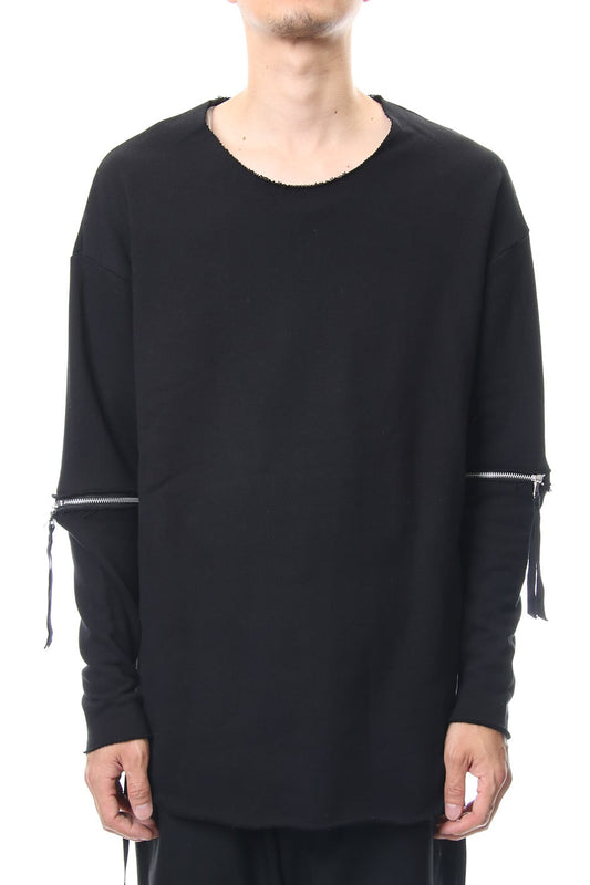 Removable Sleeves Pullover  - blkblk