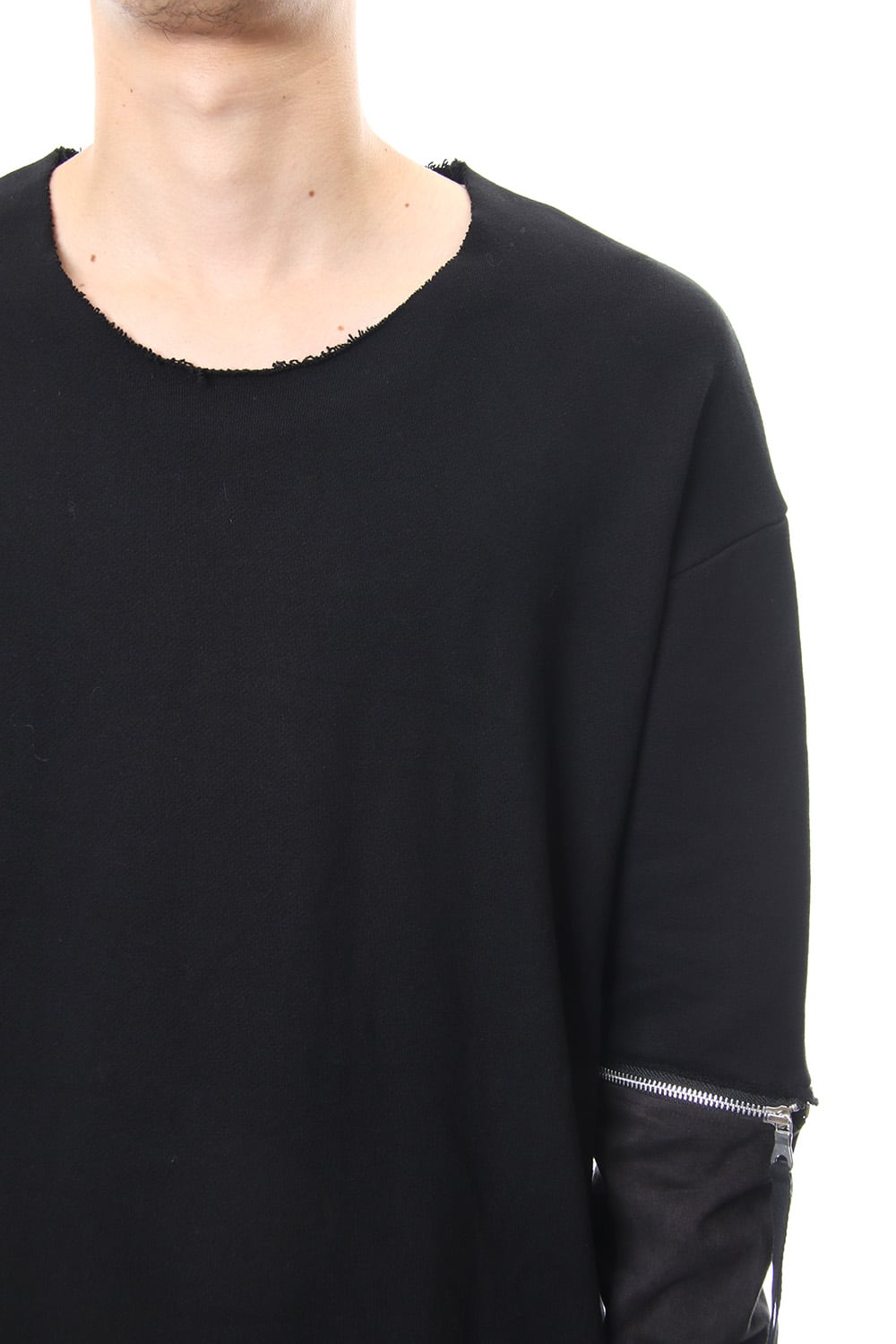 Removable Sleeves Pullover  - blk/flblk