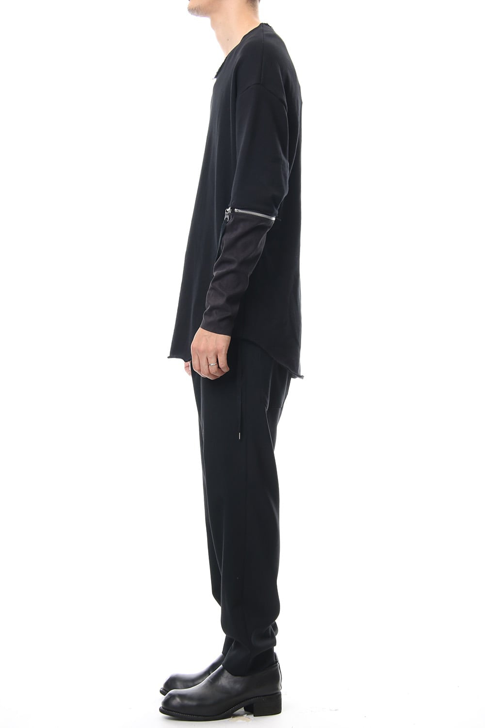 Removable Sleeves Pullover  - blk/flblk