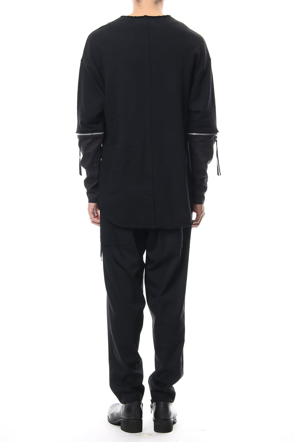 Removable Sleeves Pullover  - blk/flblk