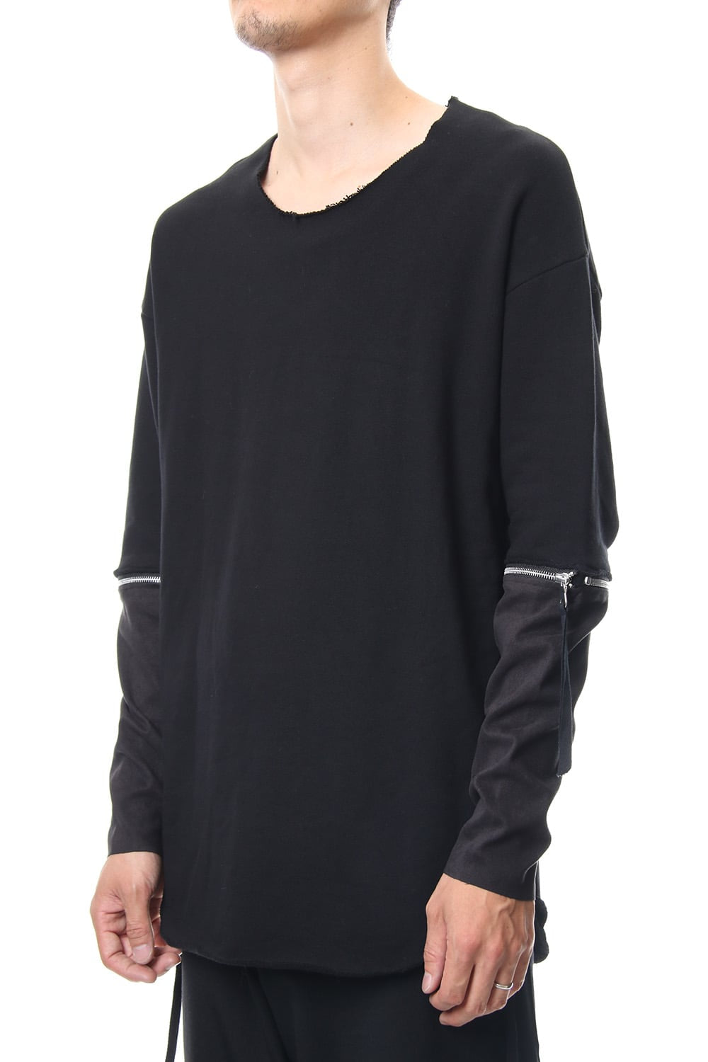 Removable Sleeves Pullover  - blk/flblk