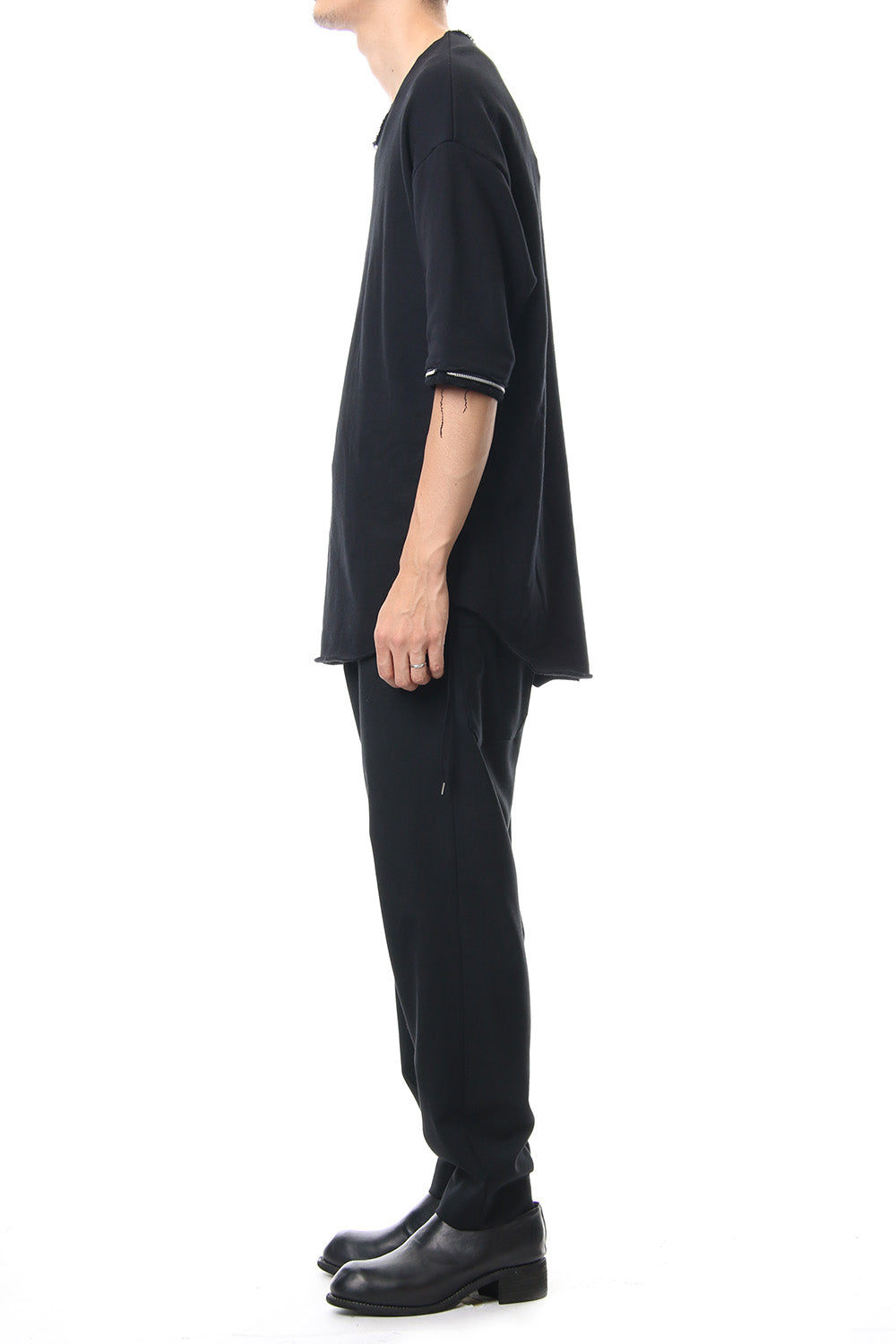 Removable Sleeves Pullover  - blk/flblk