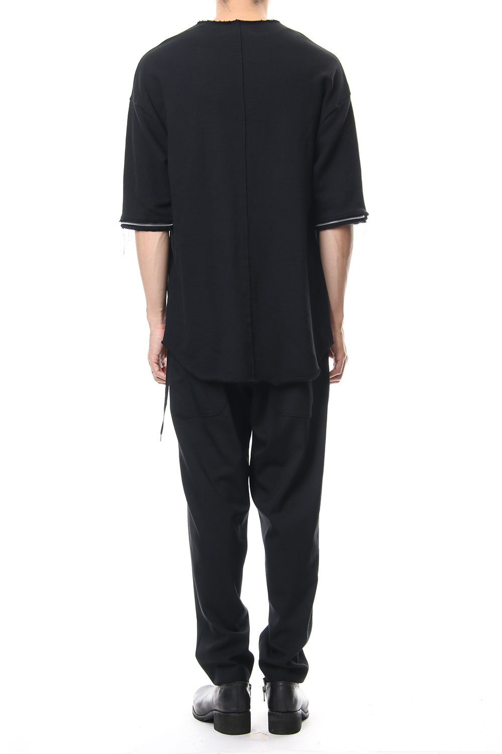 Removable Sleeves Pullover  - blk/flblk