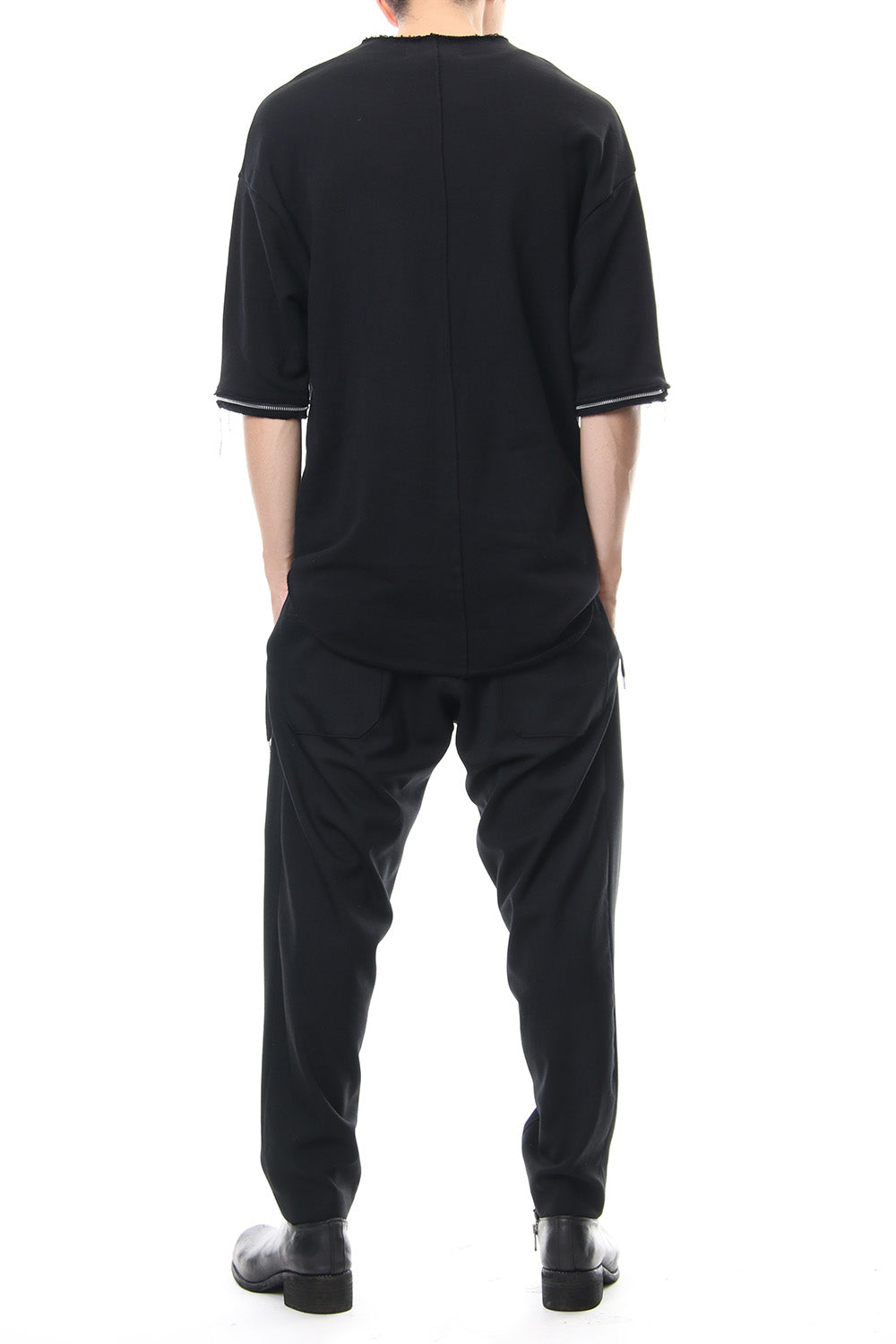 Removable Sleeves Pullover  - blk/flblk