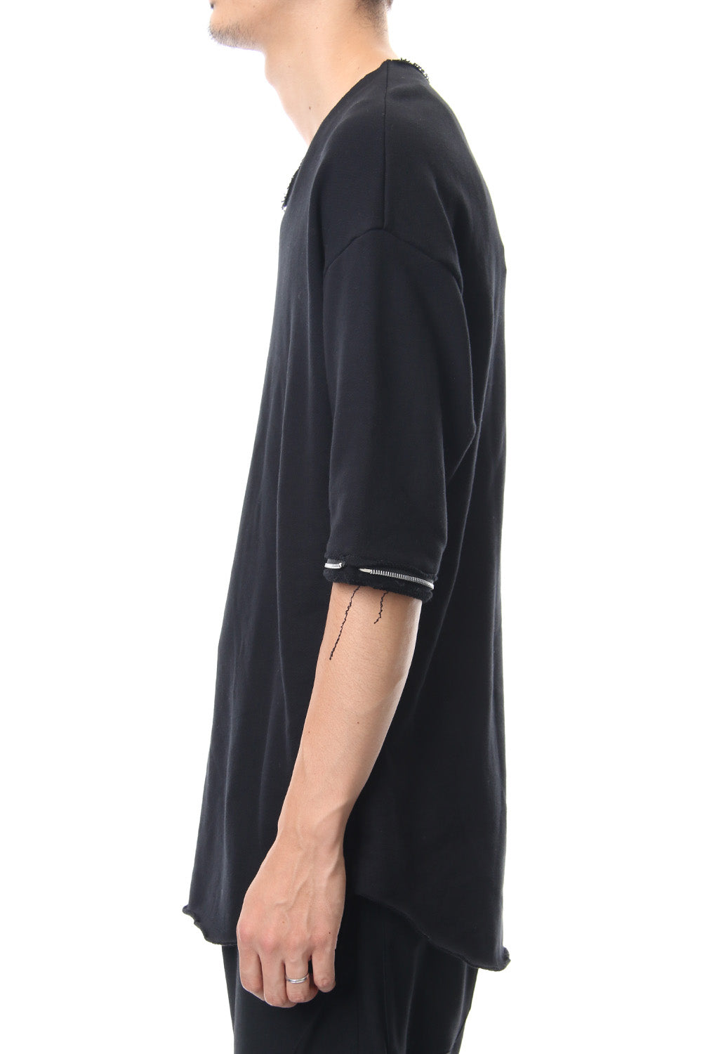 Removable Sleeves Pullover  - blk/flblk