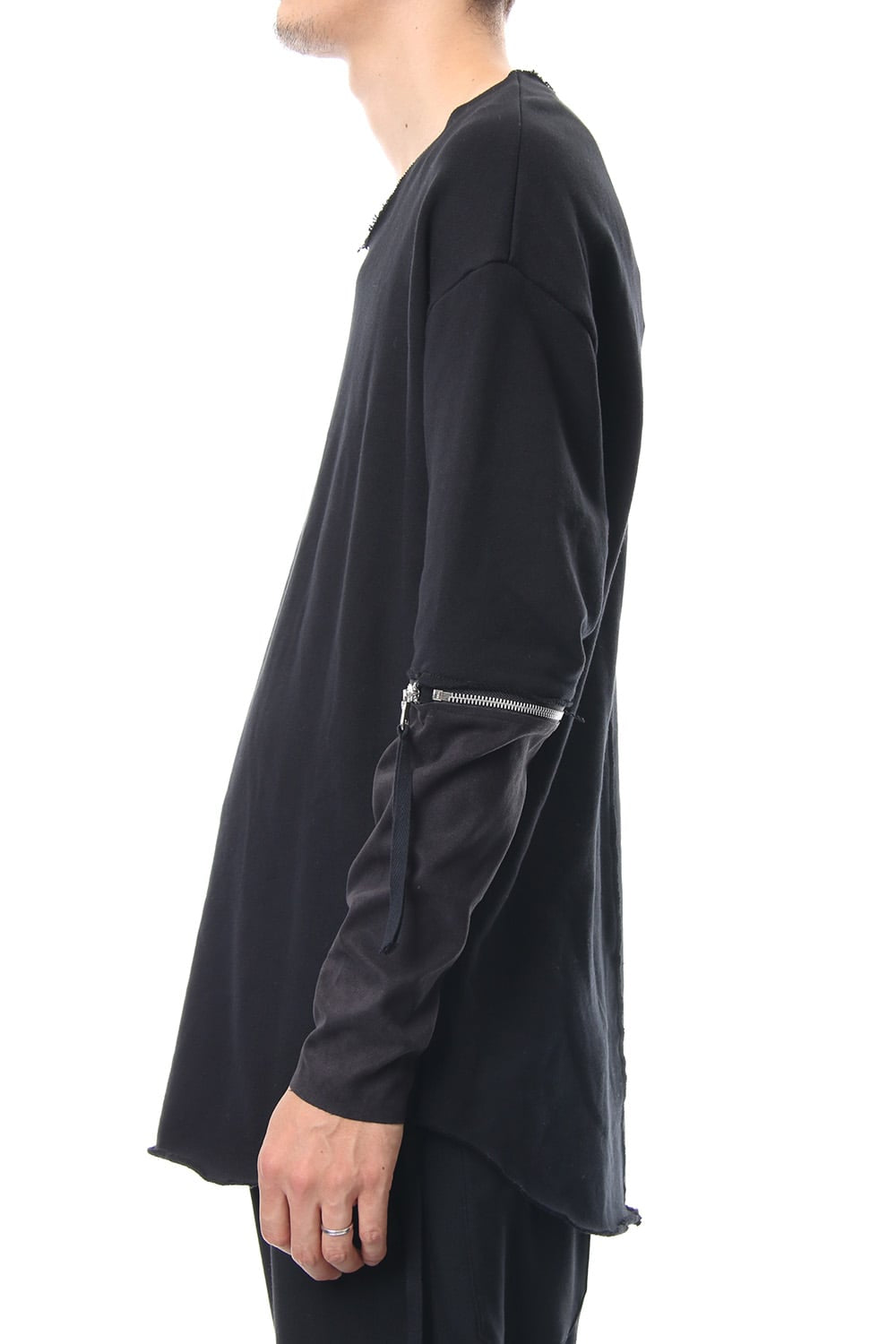 Removable Sleeves Pullover  - blk/flblk