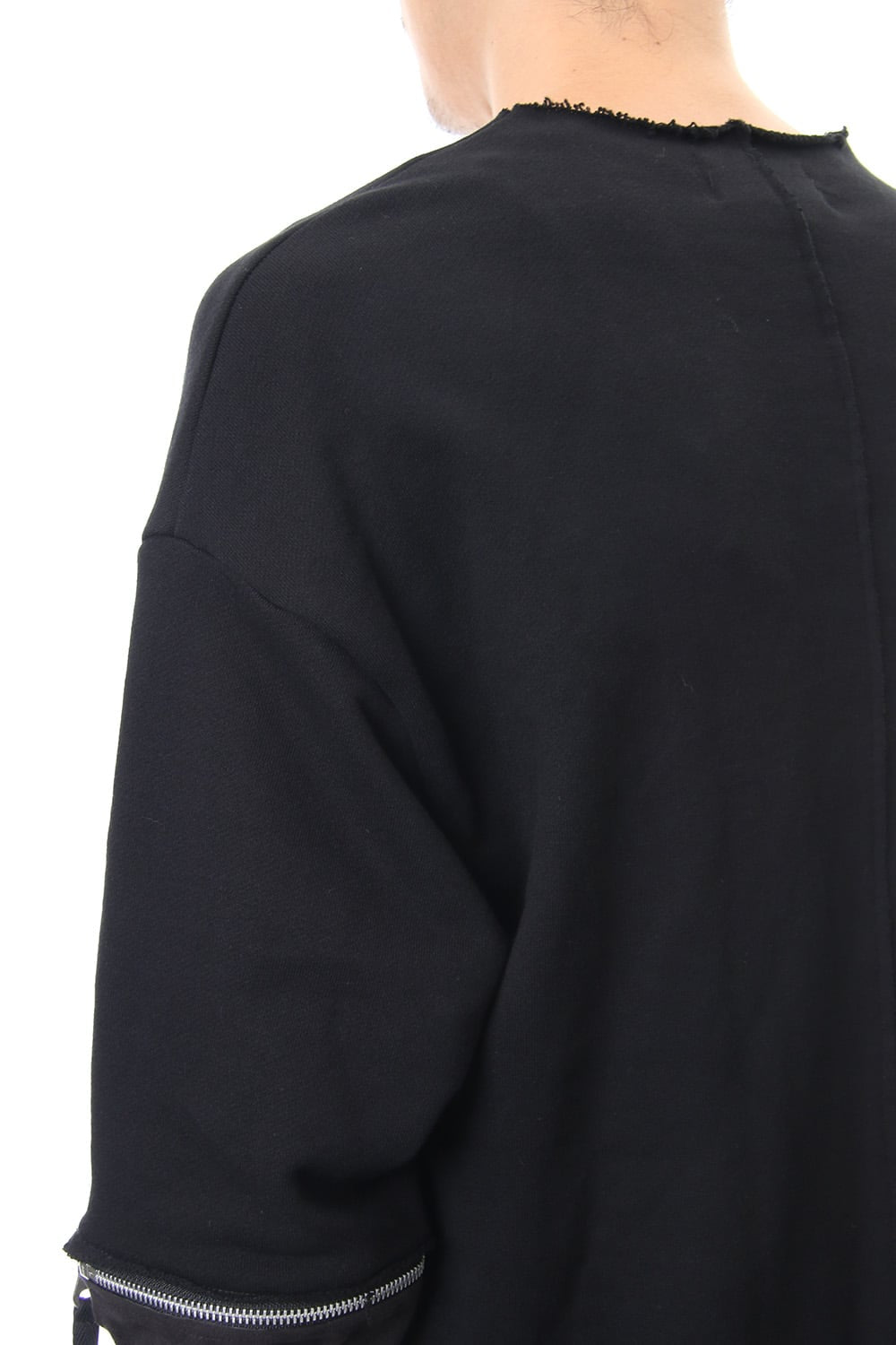 Removable Sleeves Pullover  - blk/flblk