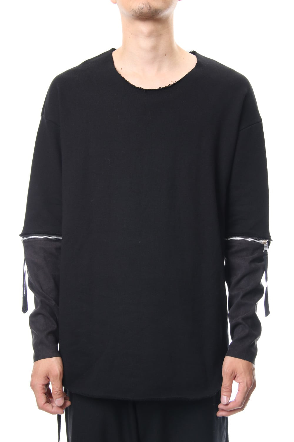 Removable Sleeves Pullover  - blk/flblk