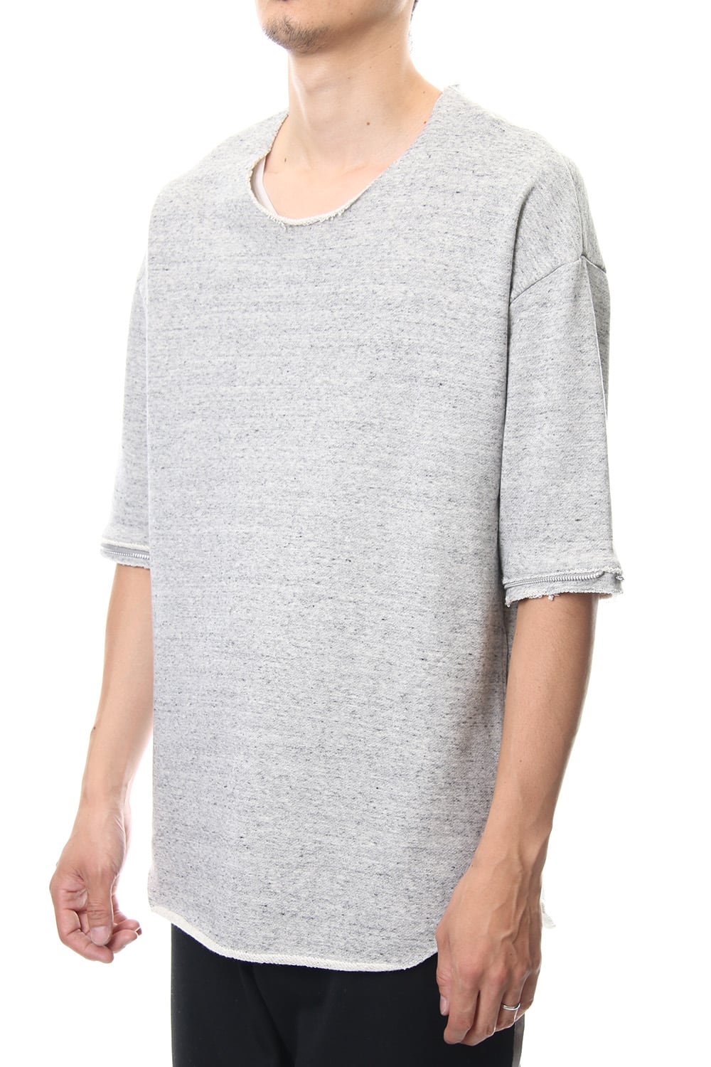 Removable Sleeves Pullover  - snowgray