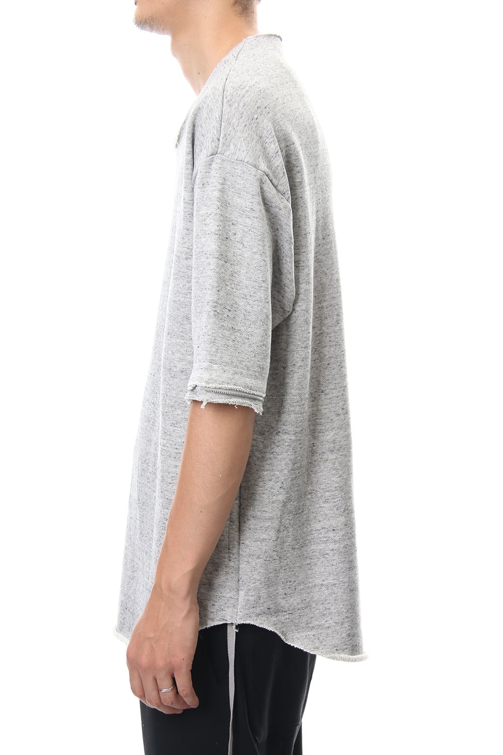 Removable Sleeves Pullover  - snowgray