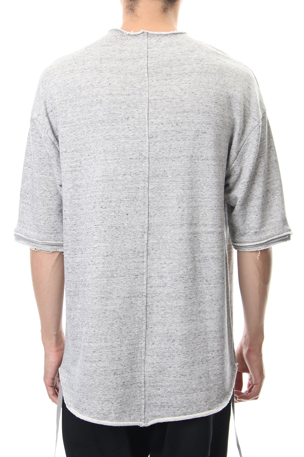Removable Sleeves Pullover  - snowgray