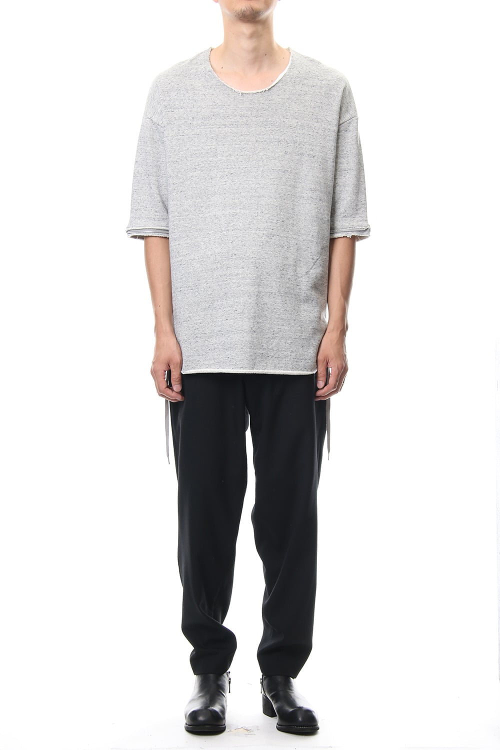 Removable Sleeves Pullover  - snowgray