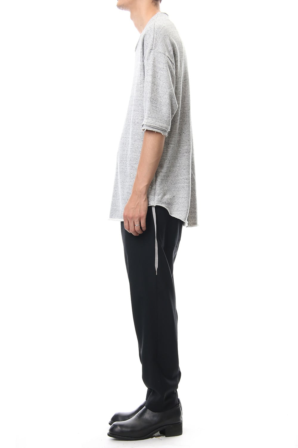 Removable Sleeves Pullover  - snowgray