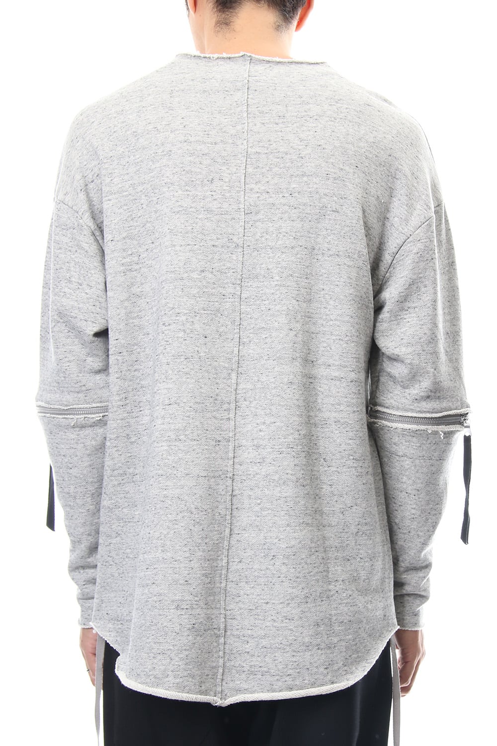 Removable Sleeves Pullover  - snowgray