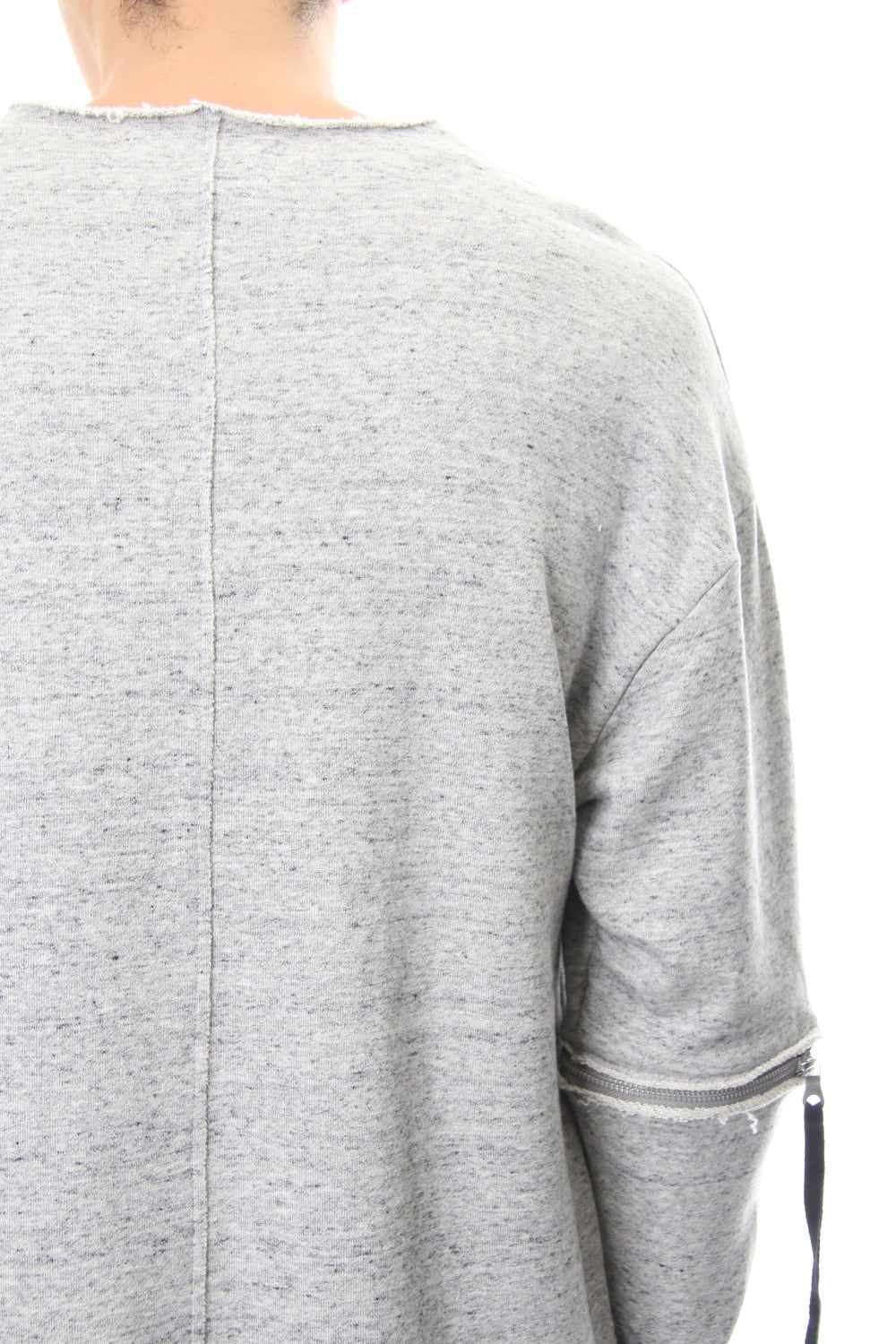 Removable Sleeves Pullover  - snowgray