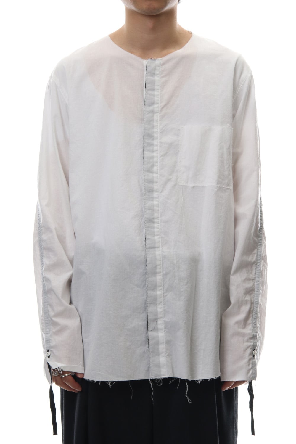 No color ribbon shirts - White