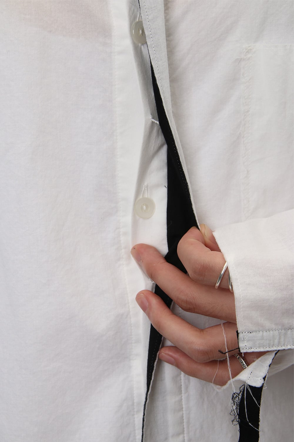 No color ribbon shirts - White