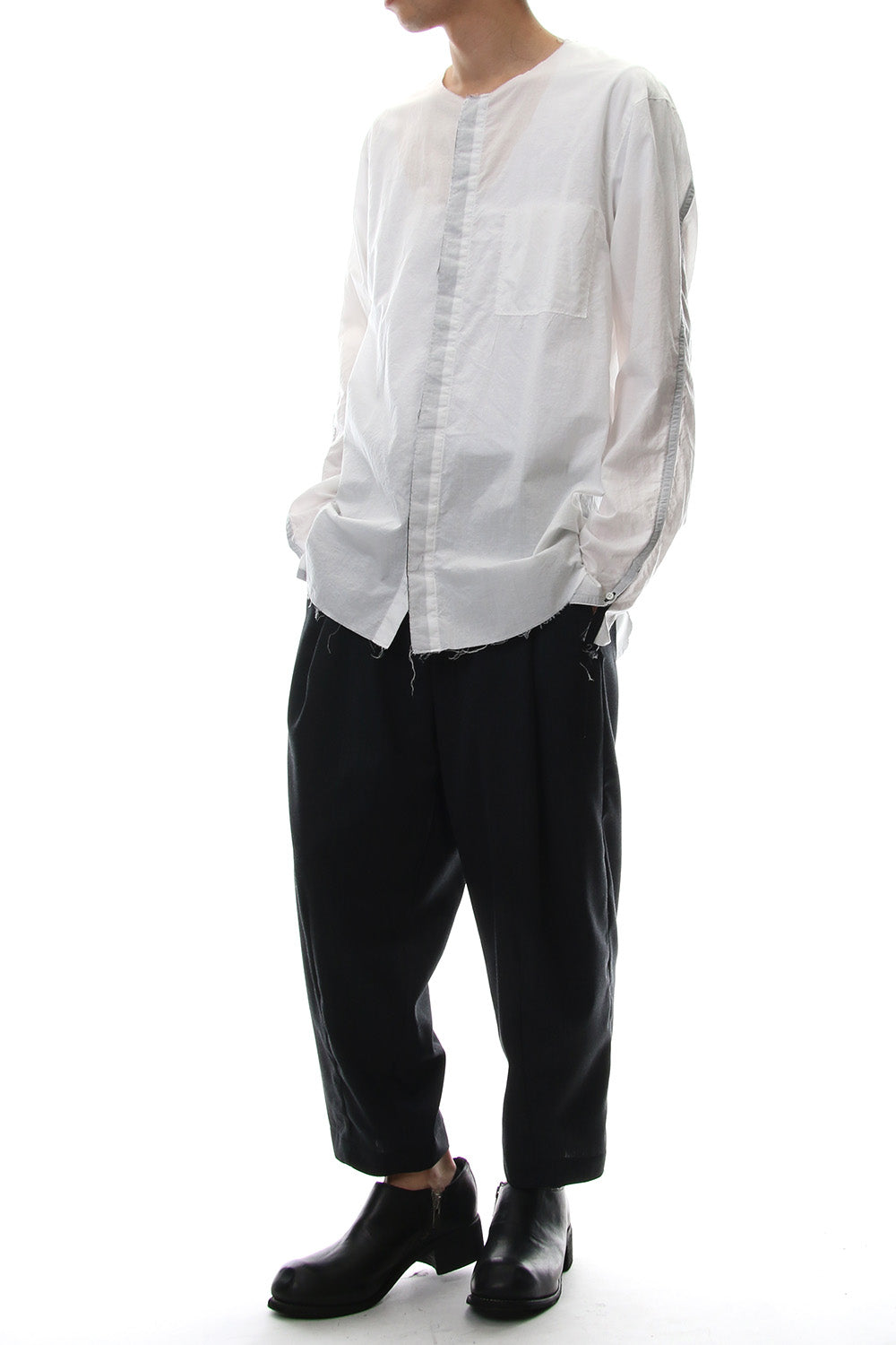 No color ribbon shirts - White