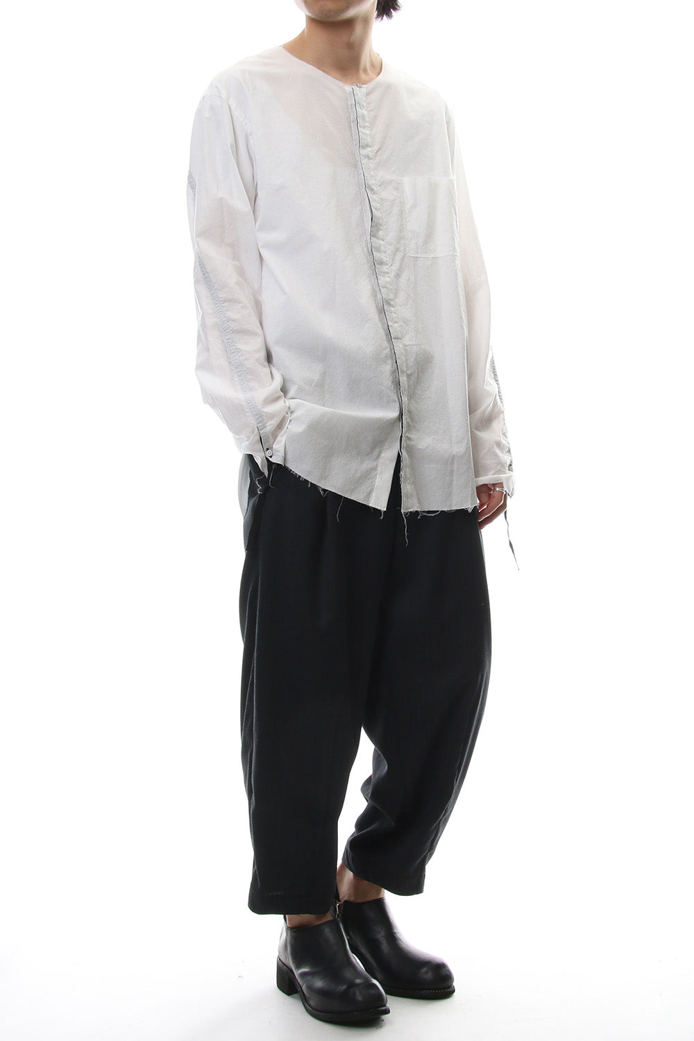 No color ribbon shirts - White