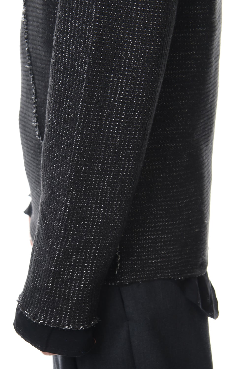 Layered Slash Knit - BLK/BLK