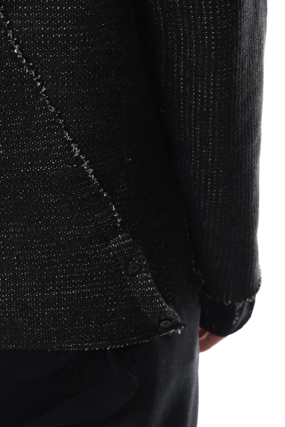 Layered Slash Knit - BLK/BLK