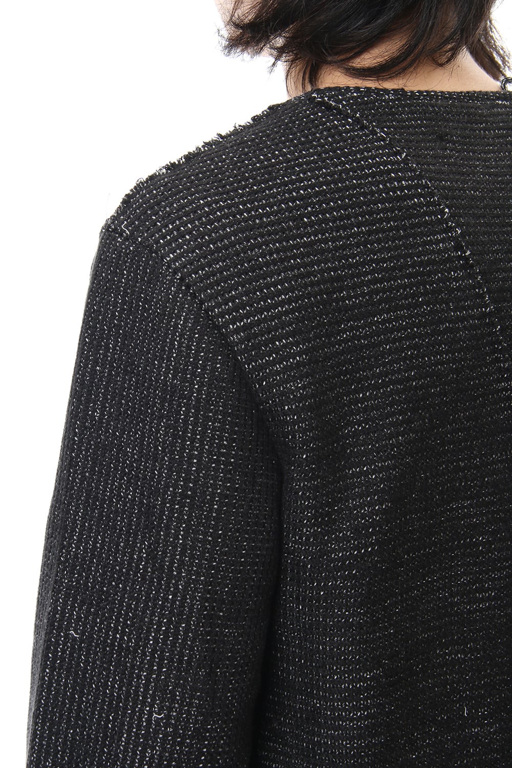 Layered Slash Knit - BLK/BLK