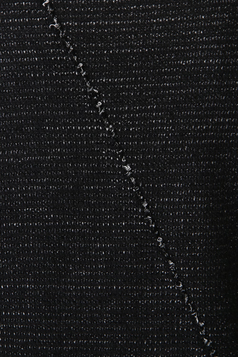 Layered Slash Knit - BLK/WHT