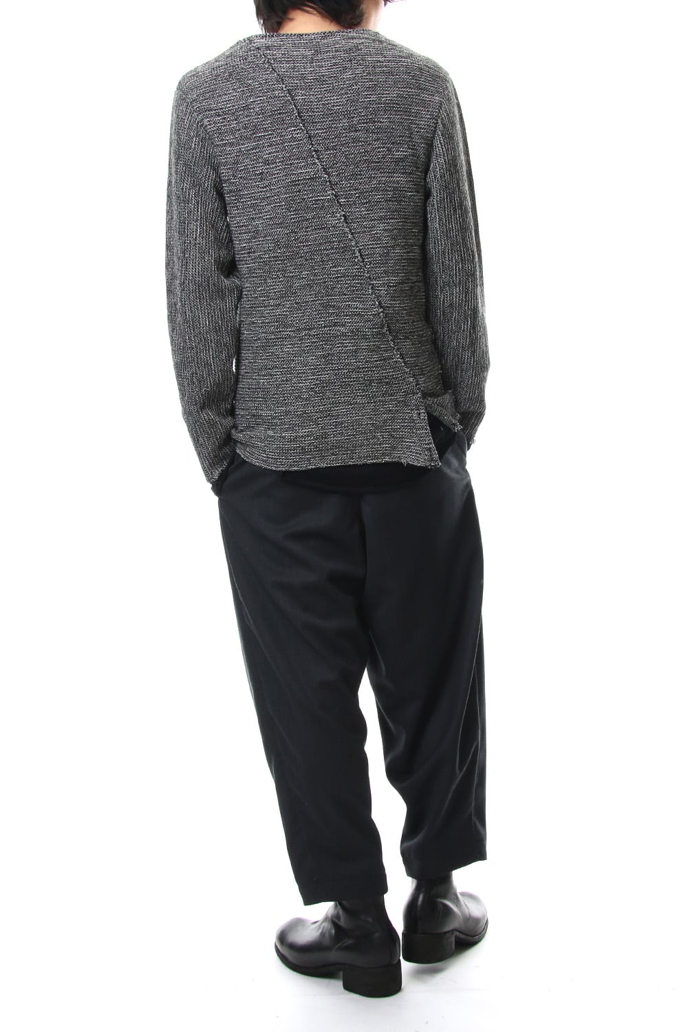 Layered Slash Knit - MIX/BLK