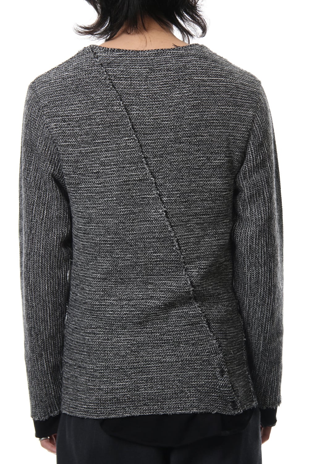 Layered Slash Knit - MIX/BLK
