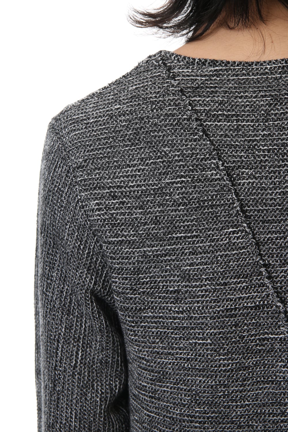 Layered Slash Knit - MIX/BLK