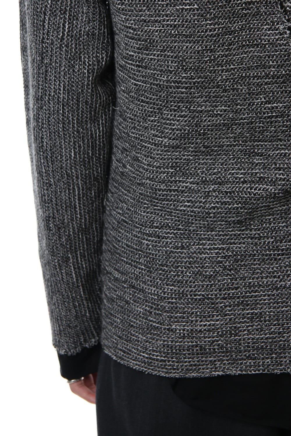 Layered Slash Knit - MIX/BLK