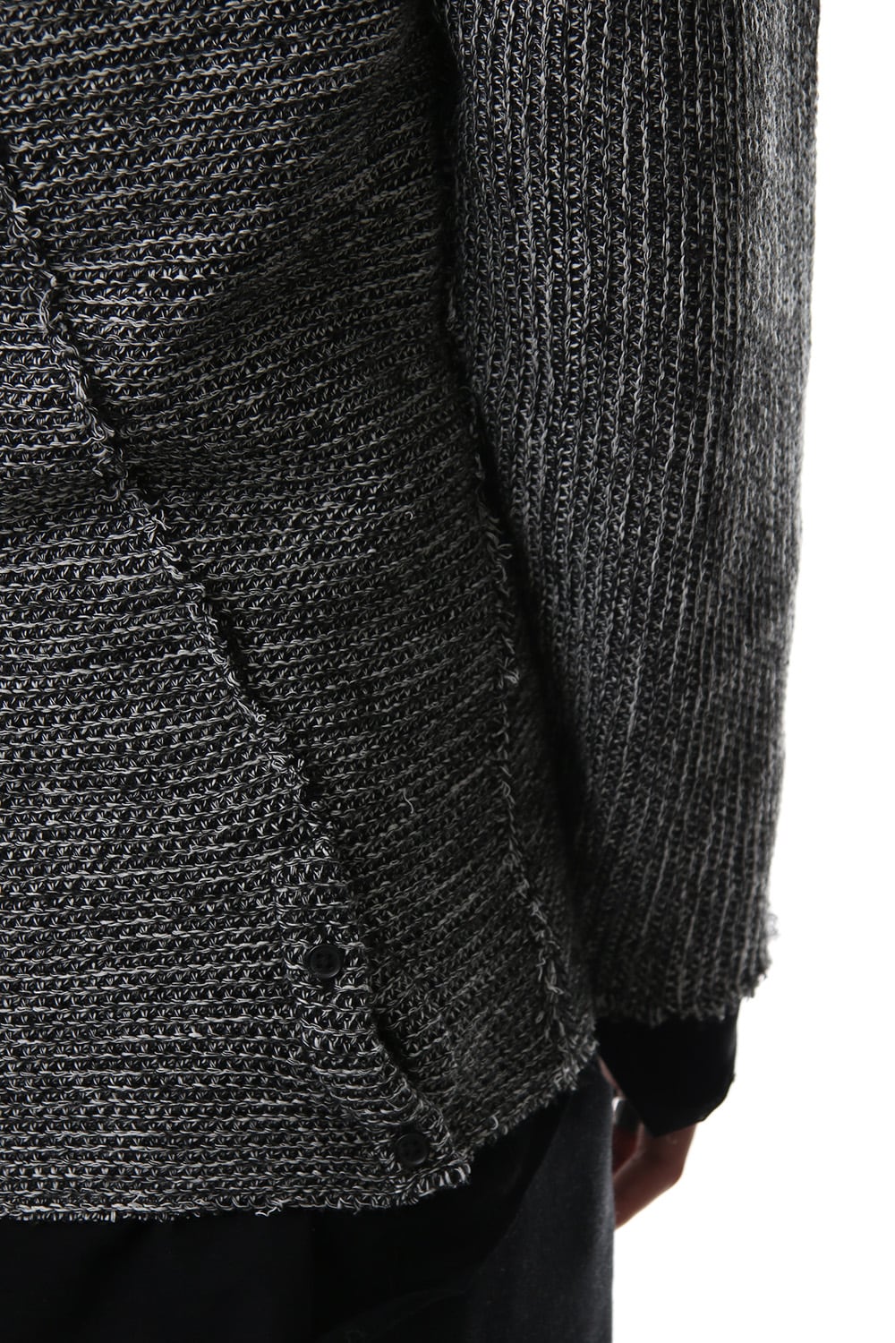 Layered Slash Knit - MIX/BLK