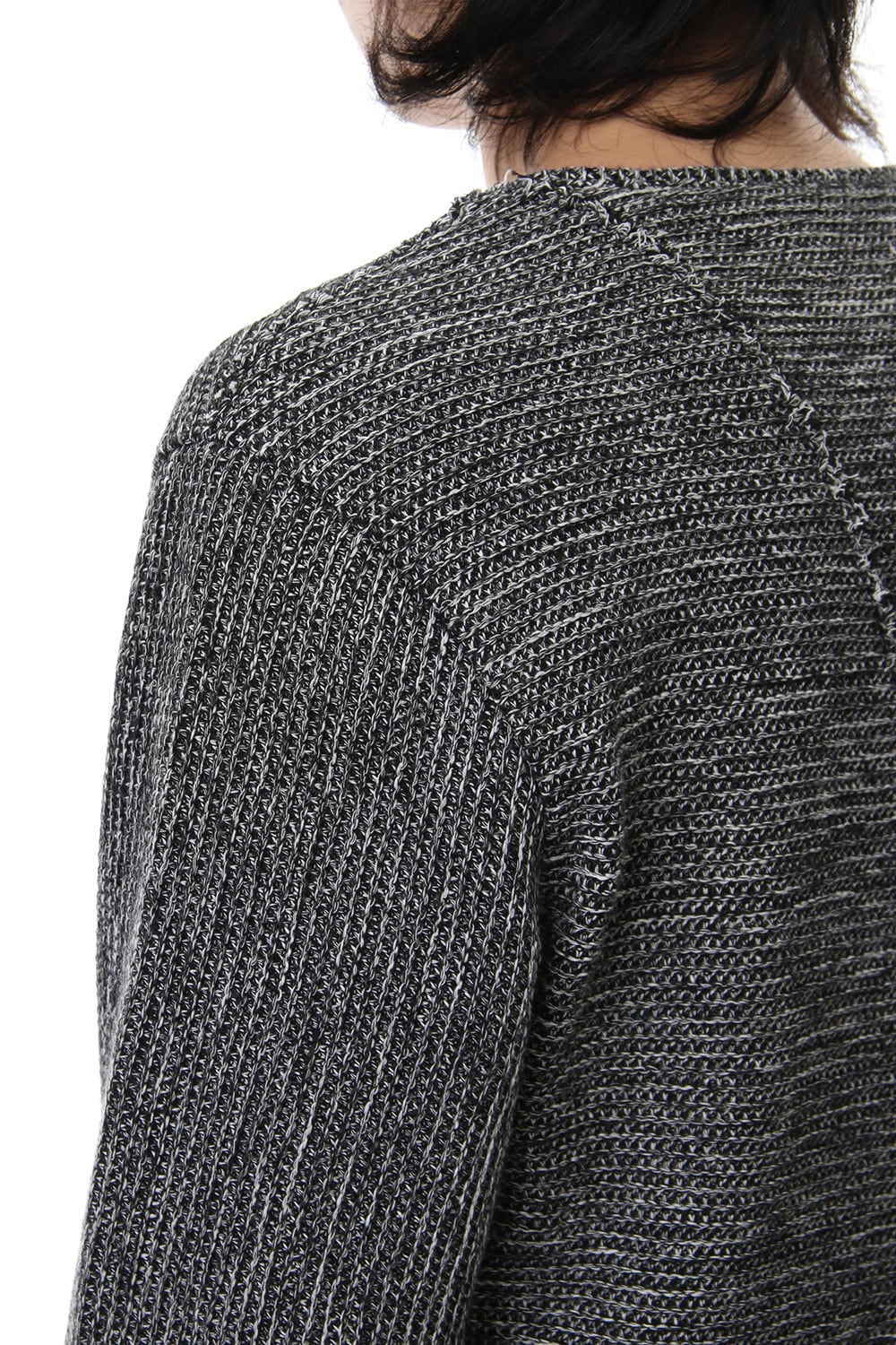 Layered Slash Knit - MIX/WHT