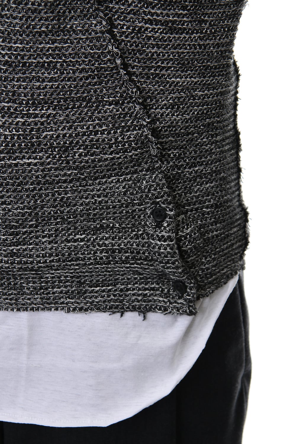 Layered Slash Knit - MIX/WHT
