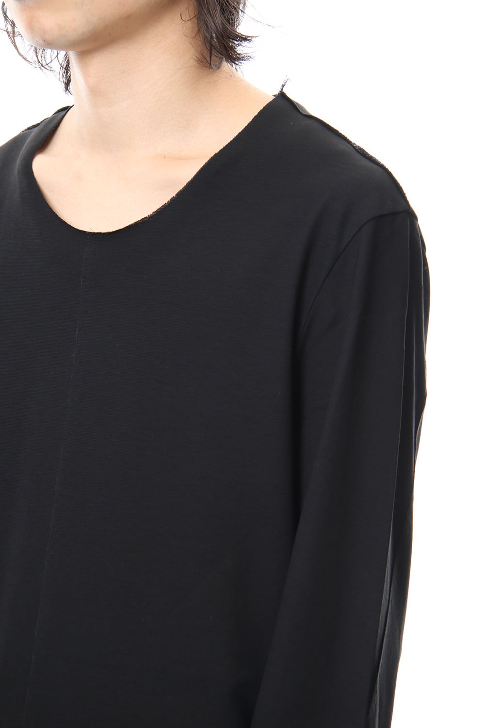 Layered Cutsew L/S - black