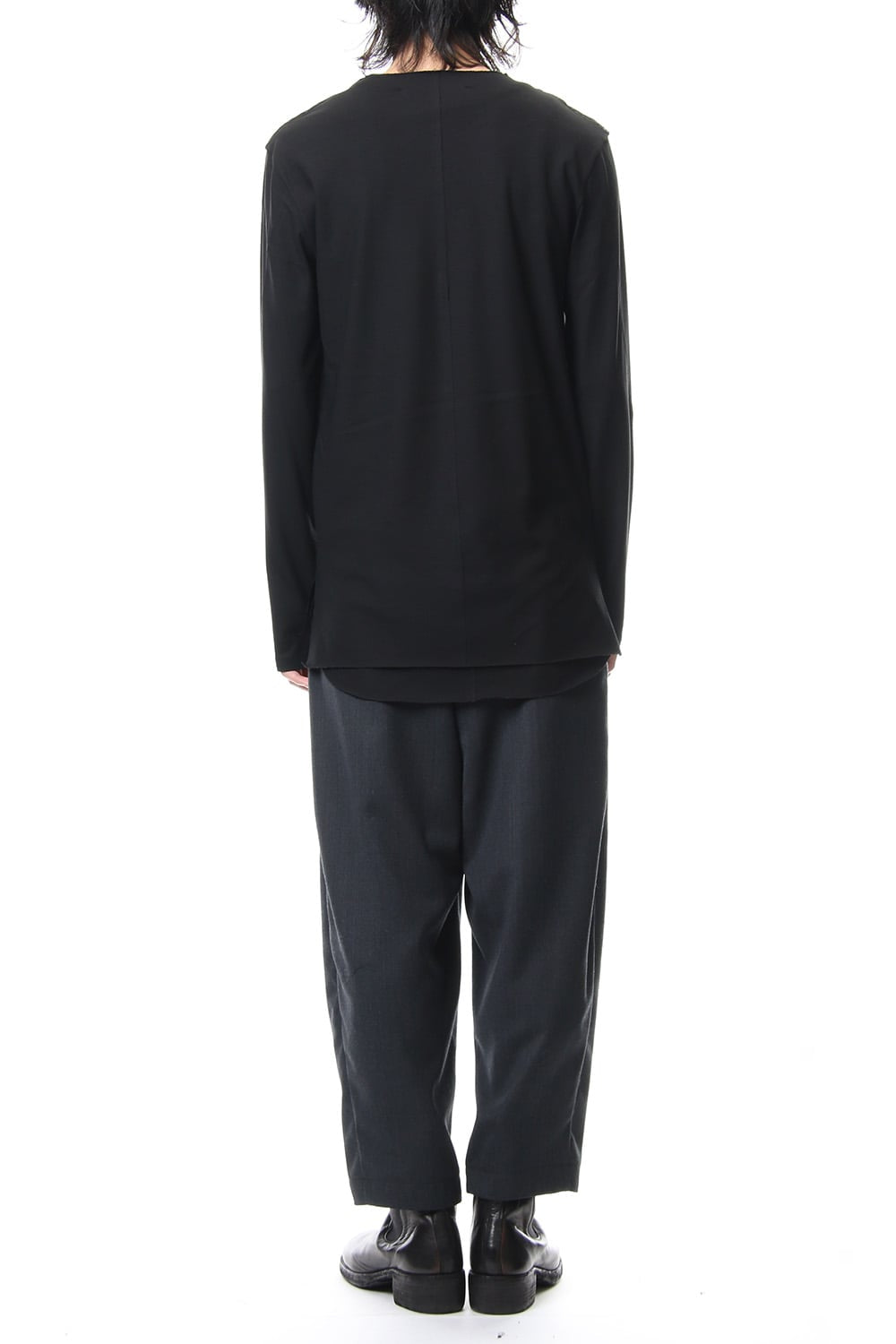 Layered Cutsew L/S - black