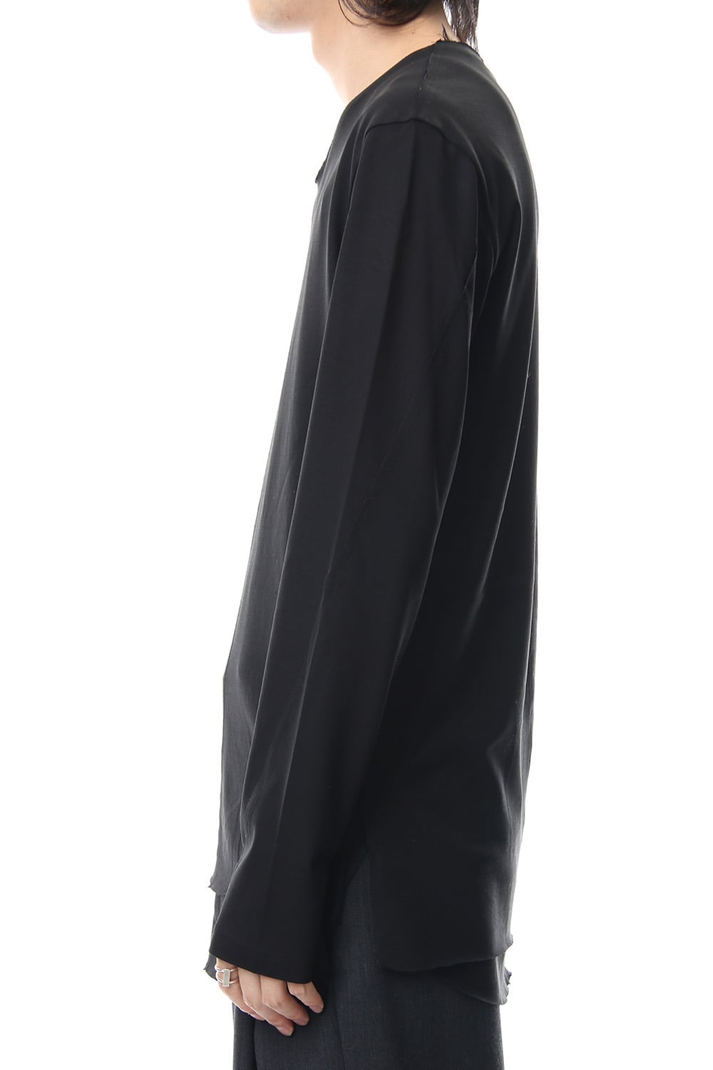 Layered Cutsew L/S - black