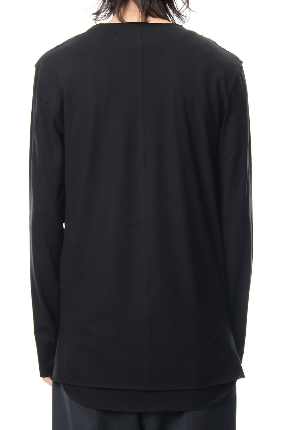 Layered Cutsew L/S - black
