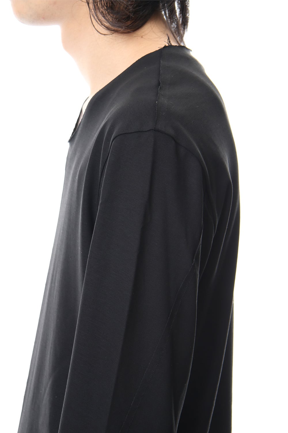 Layered Cutsew L/S - black