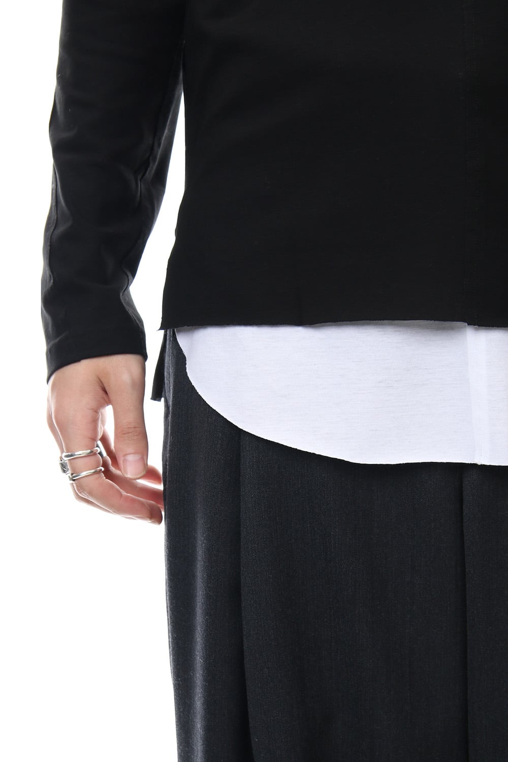 Layered Cutsew 3RD - BLK/WHT